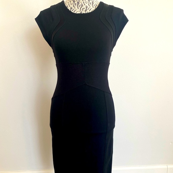 Diane von Furstenberg form fitting business, shin length sheath dress; business - Picture 1 of 4